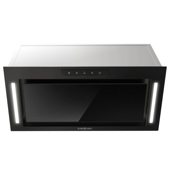 NNEMB 60cm Undermount Rangehood Black, Quiet 3-Speed, 3-Layer Dishwashable Filter, LED Lights EUR60B