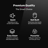 NNEMB 60cm Undermount Rangehood Stainless Steel, Quiet 3-Speed, 3-Layer Dishwashable Filter, LED Lights EUR60S