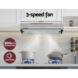 NNEDSZ 600mm Range Hood 60cm Rangehood Kitchen Canopy LED Light Stainless Steel