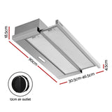 NNEDSZ 900mm Range Hood 90cm Slide out Rangehood Stainless Steel