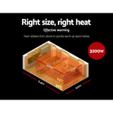 NNEDSZ Devanti Electric Radiant Strip Heater Outdoor 3200W