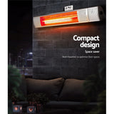 NNEDSZ Devanti Electric Strip Heater Infrared Radiant Heaters 2000W