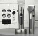NNEOBA Washable Rechargeable Hair Clipper Professional Barber Trimmer Grey