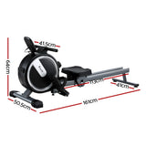 NNEDSZ Everfit 16 Level Magnetic Rowing Machine for Home with App Connect Black