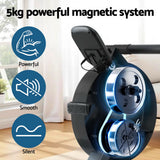 NNEDSZ Everfit 16 Level Magnetic Rowing Machine for Home with App Connect Black