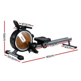 NNEDSZ Everfit 16 Level Magnetic Rowing Machine for Home with App Connect Walnut