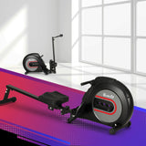 NNEDSZ Rowing Machine Rower Elastic Rope Resistance Fitness Home Cardio Black