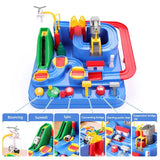 NNEOBA Racing Rail Car Model Educational Toy for Kids (Blue)