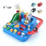 NNEOBA Racing Rail Car Model Educational Toy for Kids (Blue)