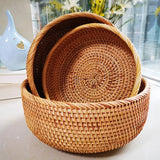 NNEOBA Rattan Wicker Storage Basket (3 pcs)