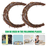 NNEOBA Moon Shaped Rattan Wreath Frames