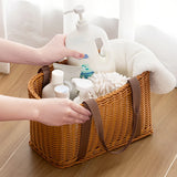 NNEOBA Rattan-Like Portable Storage Basket for Picnic
