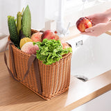 NNEOBA Rattan-Like Portable Storage Basket for Picnic