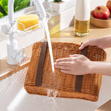 NNEOBA Rattan-Like Portable Storage Basket for Picnic