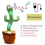 NNEOBA Rechargeable Dancing Cactus Plush Toy for Kids