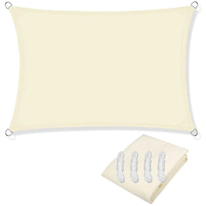 NNEOBA Rectangular Sunshade Sail UV Block Waterproof Canopy (Beige)