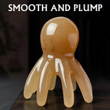 NNEOBA 2Pcs Portable Resin Octopus Massage Comb 8 Prong Brown