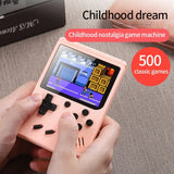 NNEOBA Retro Mini Handheld Game Console(Pink)