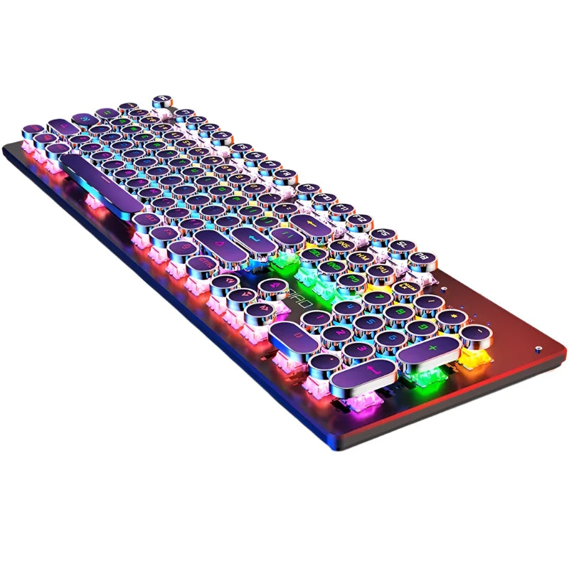NNEOBA Retro Punk Mechanical Gaming Keyboard RGB Backlit – NNE Living