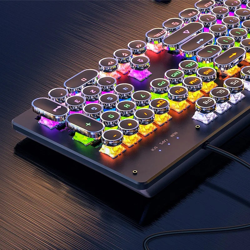 NNEOBA Retro Punk Mechanical Gaming Keyboard RGB Backlit – NNE Living