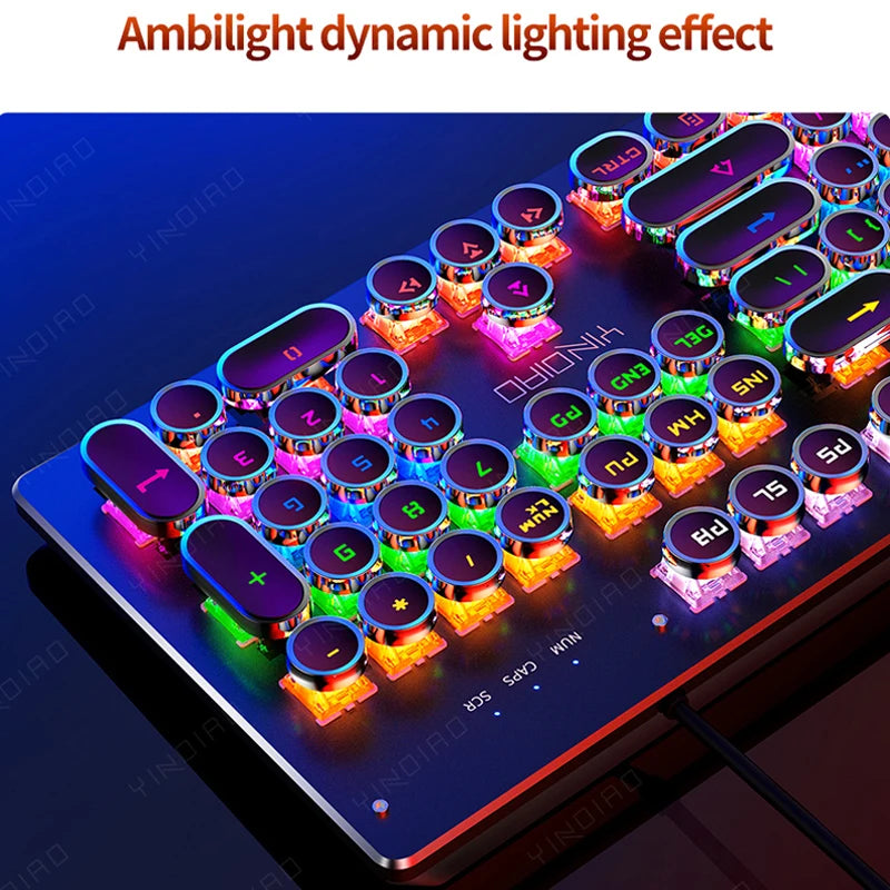 NNEOBA Retro Punk Mechanical Gaming Keyboard RGB Backlit – NNE Living