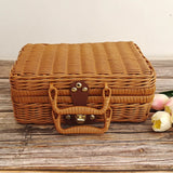 NNEOBA Retro Rattan Woven Storage Basket