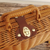 NNEOBA Retro Rattan Woven Storage Basket