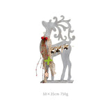 NNEOBA Retro Wooden Christmas Elk Reindeer Holiday Decorations