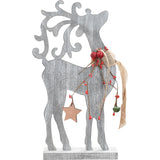 NNEOBA Retro Wooden Christmas Elk Reindeer Holiday Decorations