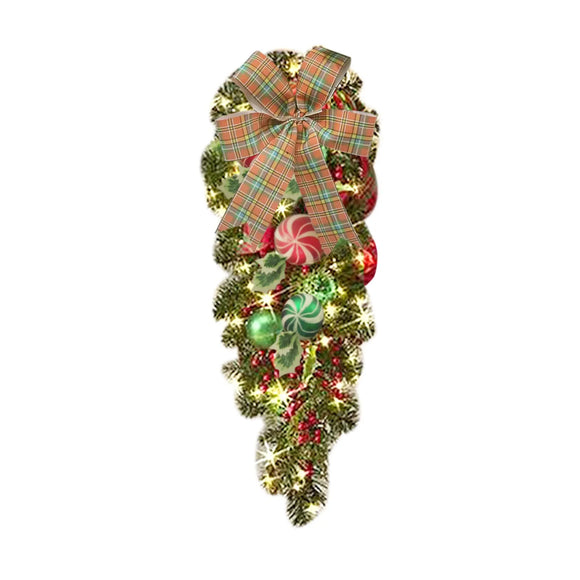NNEOBA Christmas Vine Garland Wreath Door Hanger Ornament