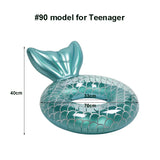 NNEOBA Inflatable Mermaid Swimming Ring with Backrest for Adults