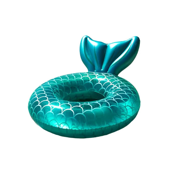 NNEOBA Inflatable Mermaid Swimming Ring with Backrest for Adults