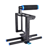Protective Dslr Camera Cage With Stabilizer And Top Handle - Black-1915196736180195329