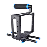 Protective Dslr Camera Cage With Stabilizer And Top Handle - Black-1915196736180195331
