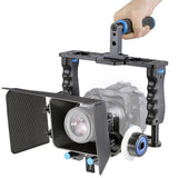 Large Handle Camera Cage & Matte Box Kit For Dslr / Video Camera-1915198432709054464