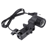 Studio Light Mount Stand With E27 Ac Socket And Umbrella Holder In Black-1915197878926708740