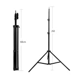 Professional Aluminum Lighting Stand For Studio Flash - 68-200Cm Height Black-1915197031492751362