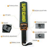 Hand-Held Metal Detector - 60Mm Detection Distance-1922443403627466755