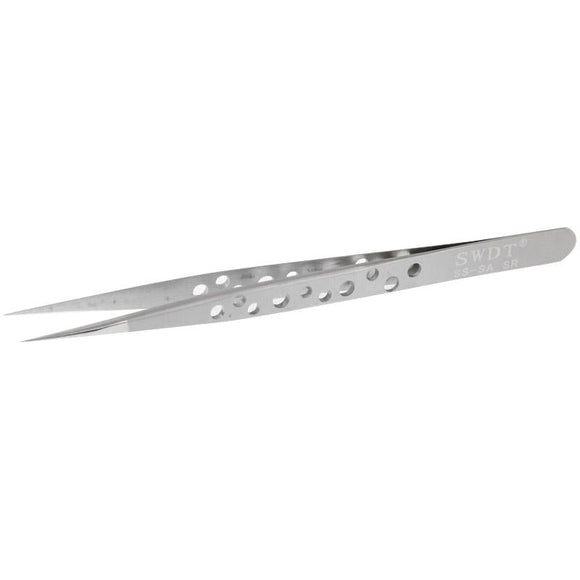 Premium Steel Straight Tweezers - Anti-Magnetic Anti-Acid High Hardness-1915197221230481409