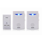 Double-Receiver Wireless Door Bell With Remote Control - White-1915197878637301760