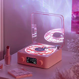 NNEOBA Retro Bluetooth Turntable Speaker Pink