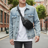 Men's PU Leather Waist Bag with Belt