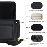NNEOBA Multifunctional Leather Car Seat Storage Bag Hanging Organizer Black