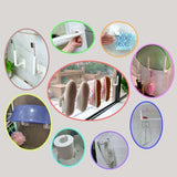 NNEOBA L-Shape Punch-Free Hook Wall Mounted Cloth Hanger