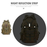 NNEOBA 40L Tactical Camping Backpack Waterproof Molle Khaki