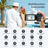 NNEOBA Digital HD Camera with Rotating Screen with 32G Card Black
