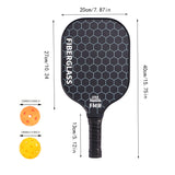 USAPA Approved Fiberglass Pickleball Paddle Set with 4 Balls