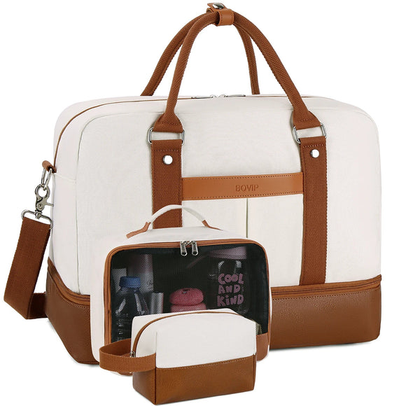 NNEOBA Travel Tote Duffel Bag with Shoe Compartment