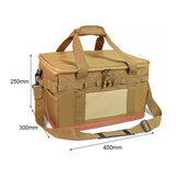 NNEOBA Zipper Camping Storage Bag Anti-Crash Organizer Khaki