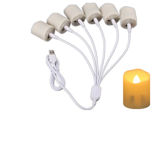 NNEOBA 6-Pack Rechargeable LED Tealight Candles with Remote And Timer White